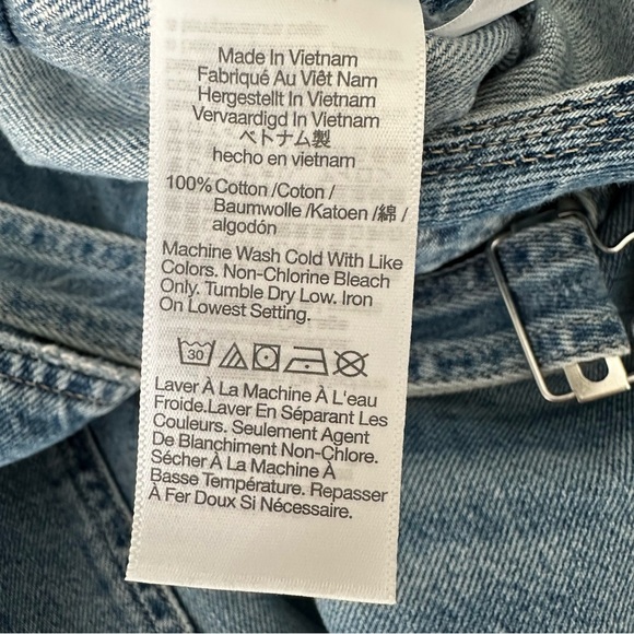 MADEWELL Denim Relaxed Carpenter Overalls Oversized Vintage Inspired Size Large - Picture 11 of 16